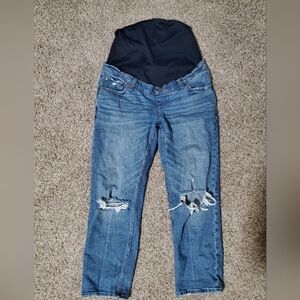 Abercrombie Maternity Straight Leg Short Jeans